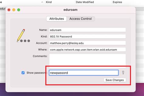 what is eduroam password.